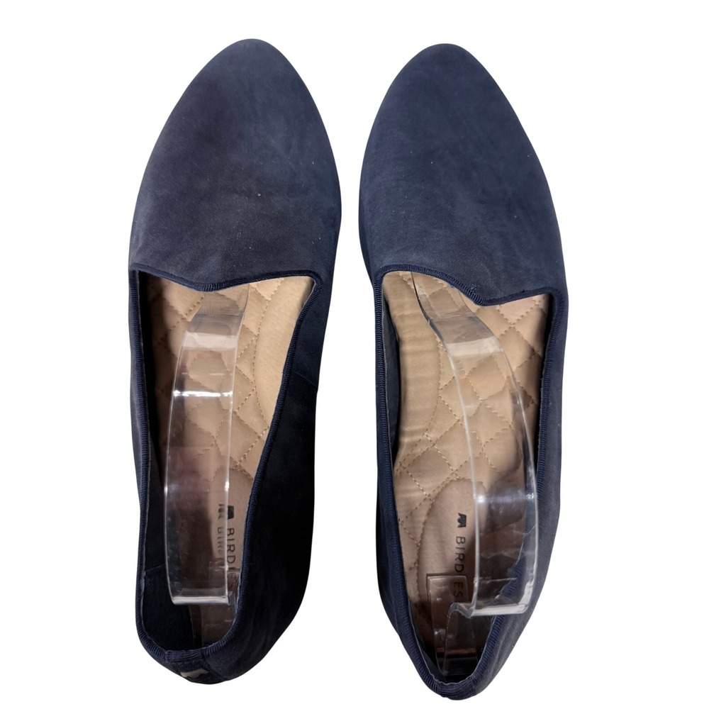 Birdies The Starling Navy Blue Suede Smoking Slipper‎ Loafers Womens 10.5